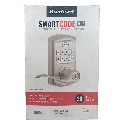 Kwikset 917-TNL-15-SMT-CP-RCALFD SmartCode Satin Nickel Keyless Entry Lever1