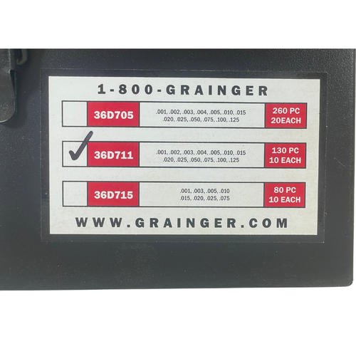 Stainless Steel 36D711 130-Piece Grade 18-8 Tabbed Slotted Shim Assortment -5