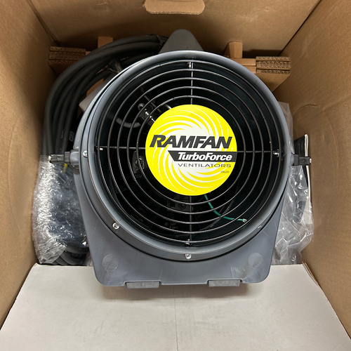 Ramfan UB20XX 20 cm 120/240V 1/4HP 1.2A 819 cfm 2850 RPM Confined Space Fan -1