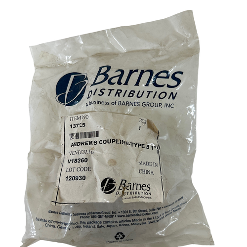 Barnes 13725 1" Brass Camlock Type B Quick Hose Connector -2