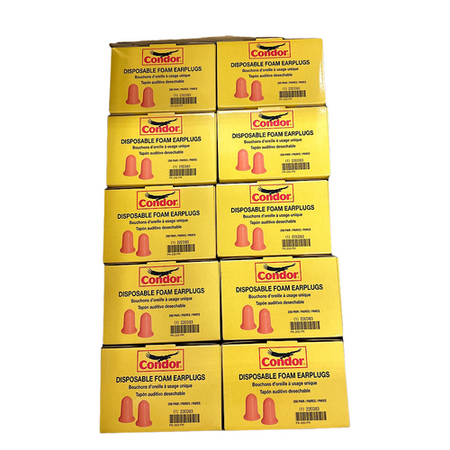 Condor 22ED83 Size M 32 dB NRR Orange Disposable Ear Plugs (Case of 2000)3