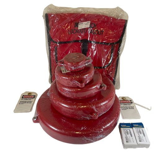 Brady 99677 6-1/2" Hand Wheel Keyed Different Padlocks Portable Lockout Kit -2