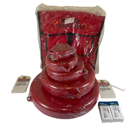 Brady 99677 6-1/2" Hand Wheel Keyed Different Padlocks Portable Lockout Kit -2