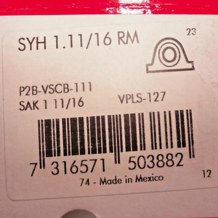 SKY P2B-VSCB-111 1-11/16" Pillow Block Bearing -4