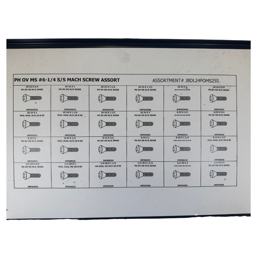 Durham JBDL24POMS25S Stainless Steel Plain Phillips Screw Assortment -2