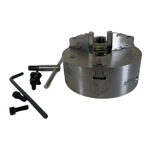 Bison 3205-8" 8" Dia Plain Back #3205 3-Jaw Self-Centering Scroll Chuck -1