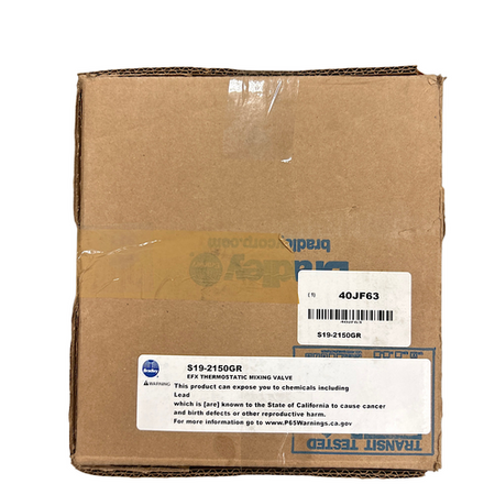 Bradley S19-2150GR 3/4" x 1" 125 PSI 30.3 GPM Thermostatic Mixing Valve -5