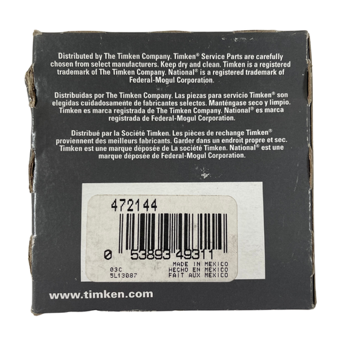 Timken 472144 1.937" x 2.879" x 0.312" Double Lip 47 Nitrile Oil Seal -3