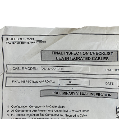 Ingersoll Rand DEA40-CORD-10 10M Tool Extension Cable -1