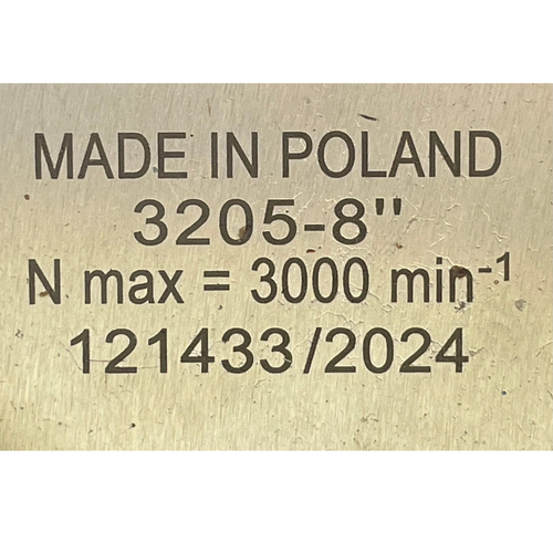 Bison 3205-8" 8" Dia Plain Back #3205 3-Jaw Self-Centering Scroll Chuck -6