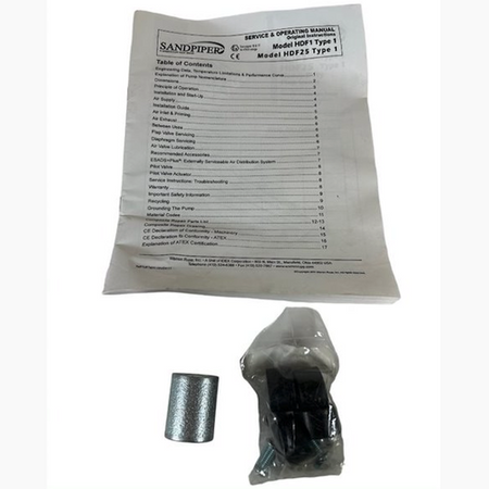 Sandpiper HDF1DB1A 1" 70 GPM 125 PSI Heavy Duty Air-Operated Flap Valve Pump -3