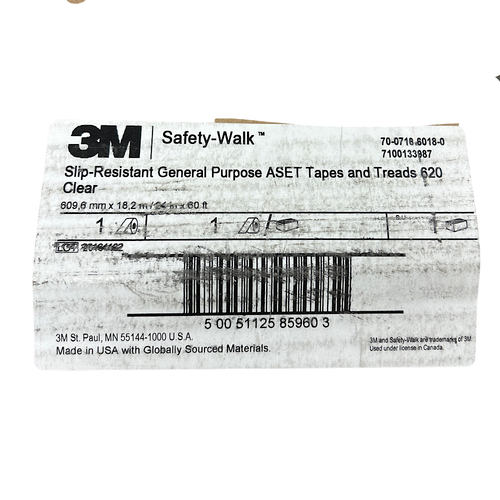 3M 7100133987 24" x 60' Safety-Walk 620 Clear Anti-Slip Tape2
