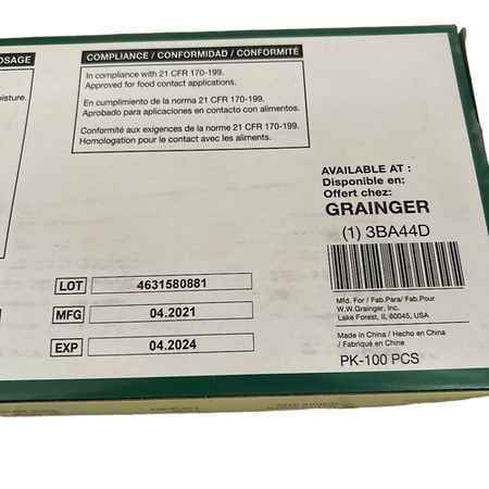 Condor 3BA44D Size Large Powder-Free Clear Disposable Gloves (Case of 1000) -3