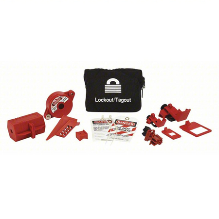 Brady 95552 2-1/2" to 5" Hand Wheel No Padlocks Portable Lockout Kit -1