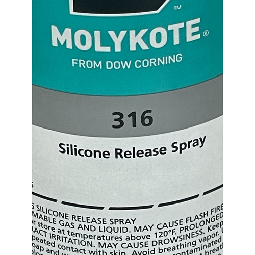 MOLYKOTE 316 10 Oz Heat-Stable Clear Silicone Spray Release Agent -2