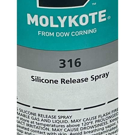 MOLYKOTE 316 10 Oz Heat-Stable Clear Silicone Spray Release Agent -2