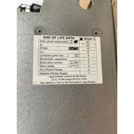 Schneider ATV212HD55N4 400-480V 75HP 3PH 116A LED Variable Frequency Drive -1