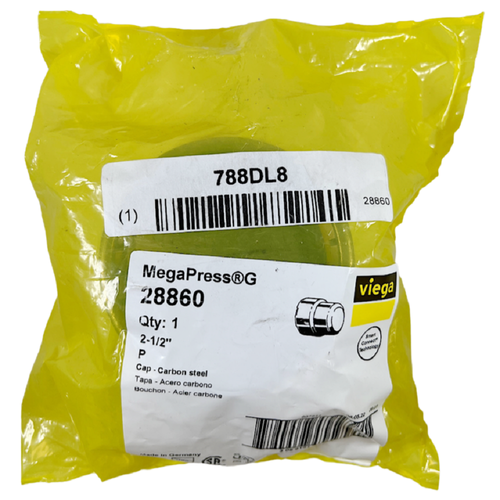 Viega 28860 2-1/2" Zinc-Nickel Plated Carbon Steel Cap -1