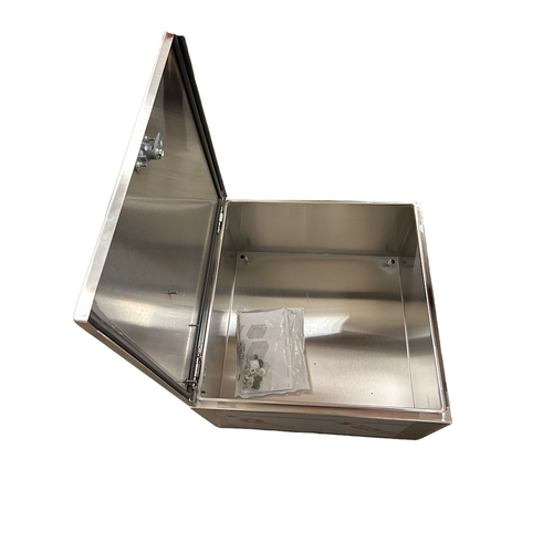 Hoffman CDS202012SS 20" x 20" 1/4 Turn Latch #4 Brushed 304 SS Enclosure -2