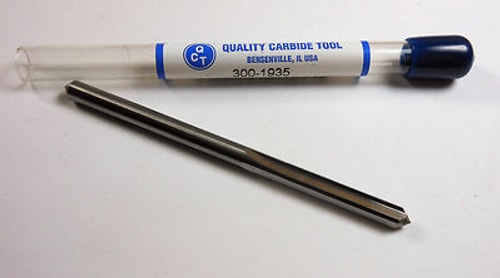 QCT Carbide Straight Reamer #10 4FL 1" LOC x 3" OAL 300-1935