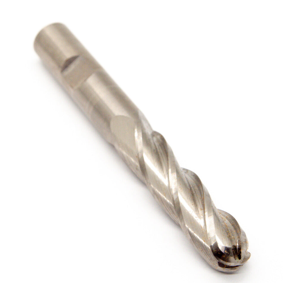 Melin 11628 Cobalt Ball End Mill 1/2" 4FL Bright