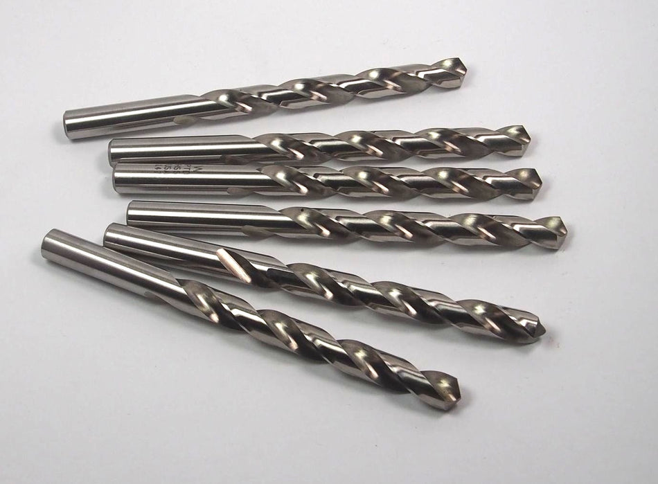 PRECISION Jobber Length Drills "W" 0.386" HSS 118° 3-3/4" x 5-1/8" (6 Pcs)