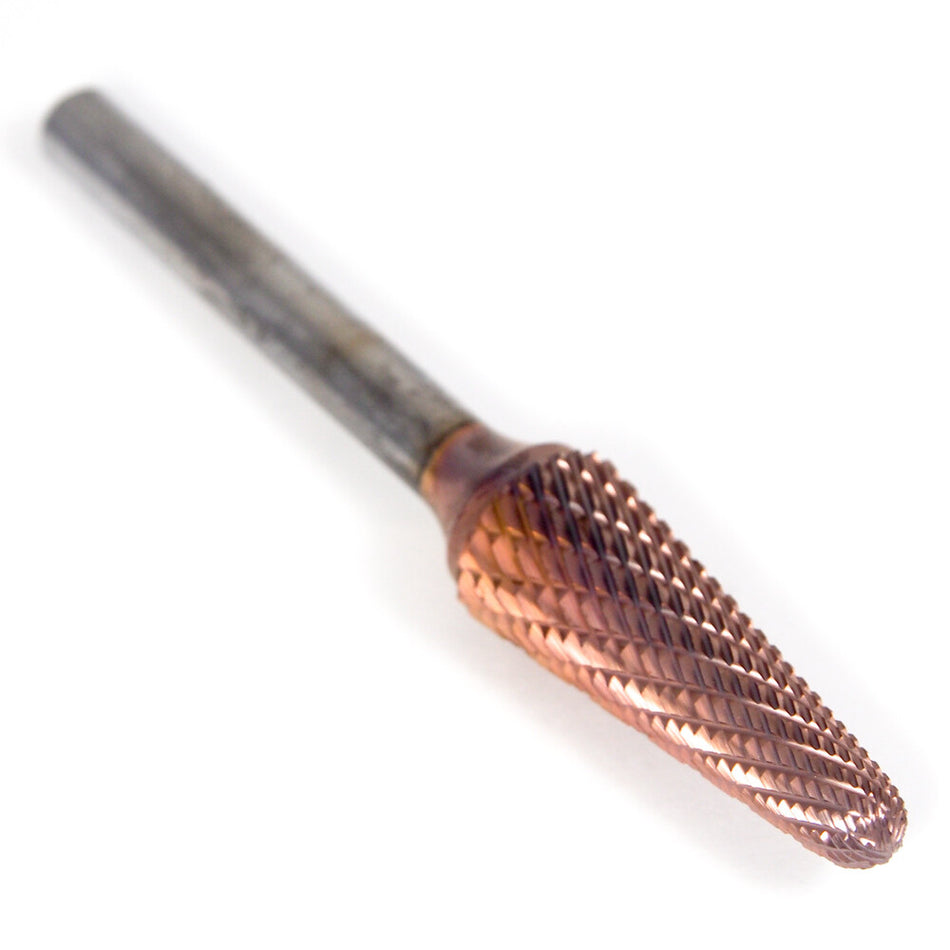 HTC TOOL Carbide Cone Burr 1/2" D/C SL-4 TiCN