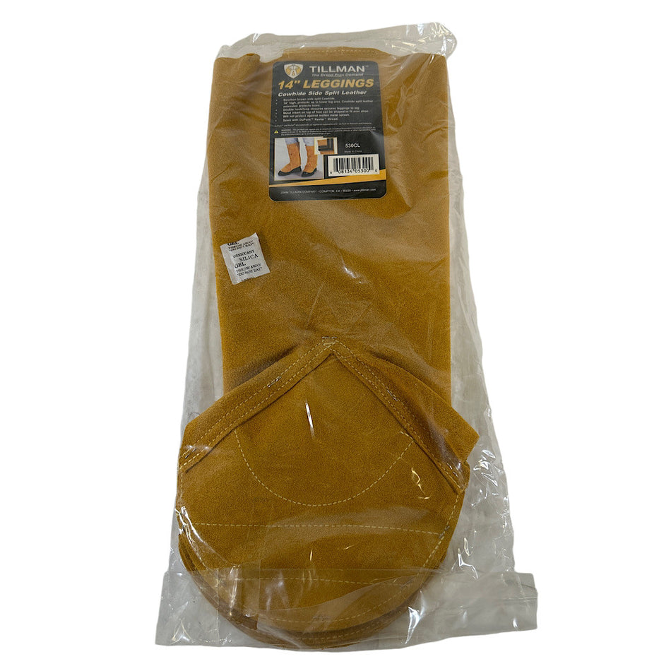 Tillman 530CL 14" Bourbon Brown Cowhide Side Split Leather Leggings