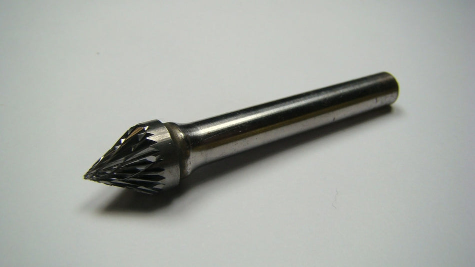 CW ROD Carbide Burr Taper SJ-3 3/8" x 5/16" x 1/4" x 2-1/16" D/C USA