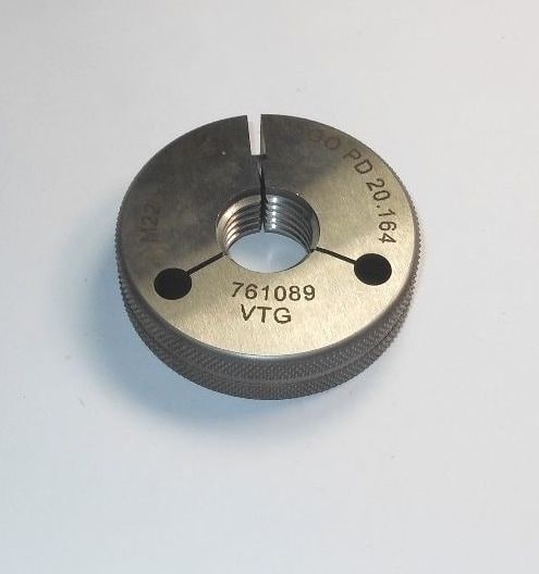 VERMONT GAGE Ring Gage M22x2.50 6g STL NO-GO 362149020