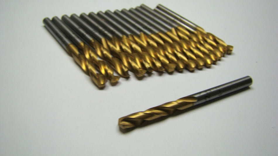 VERMONT Twist Drills #22 (0.1579") HSS TiN 134387 (16 Pcs)