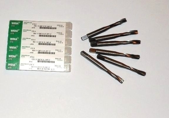 WIDIA Mod Bottoming Spiral Flute Taps 1/4-28 H3 3FL HSS-E 87614 (6 Pcs)