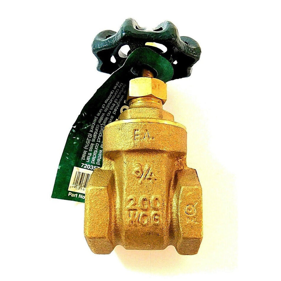 A.Y. McDonald 5420-127 3/4" x 3/4" 200 PSI Bronze Gate Valve