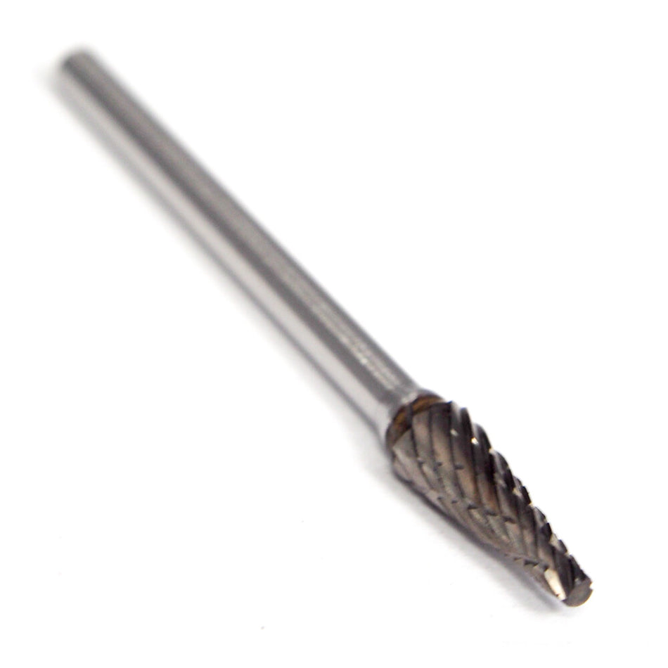 73241994 Carbide Taper Flat End Carbide Double Cut Burr 3/16" x 1/2" SM-53
