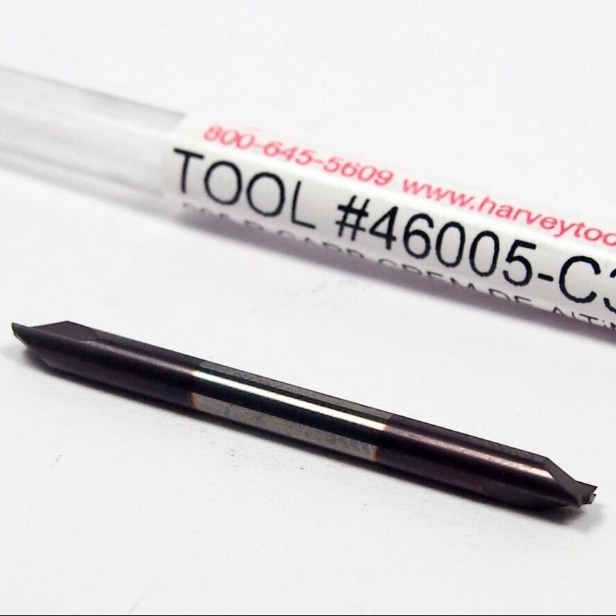 Harvey Carbide Double Corner Rounding End Mill 0.005" x .047" 2FL AlTiN 46005-C3