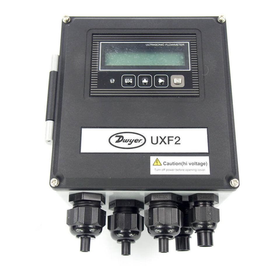Dwyer Instruments UXF2-23P1 200 to 240V 4 to 20 mA Ultrasonic Flow Meter
