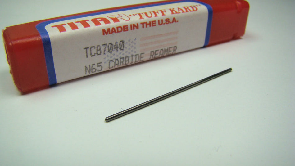 TITAN Carbide Chucking Reamer #65 0.0350" 4FL 1/4" x 1-1/2" TC87040 -1735E1550