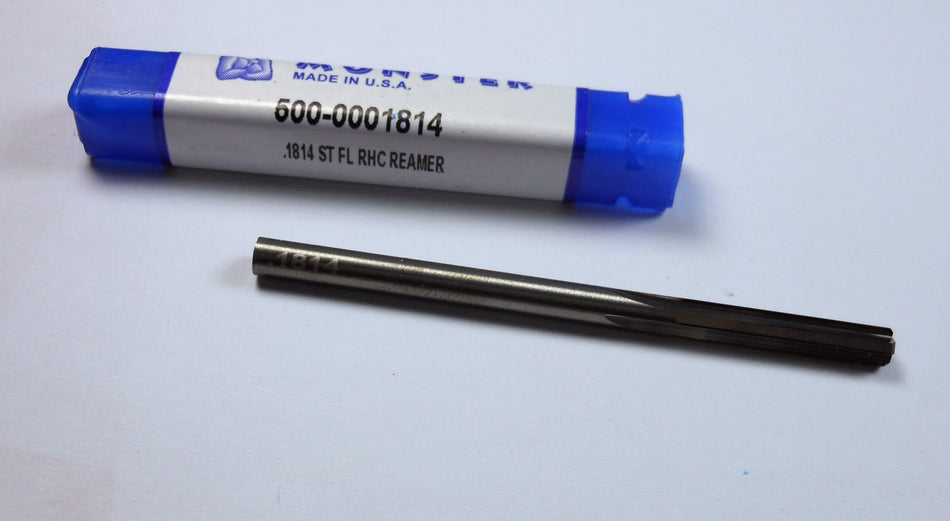 Carbide Straight Chucking Reamer 0.1814" 4FL 7/8" LOC x 2-3/4" OAL