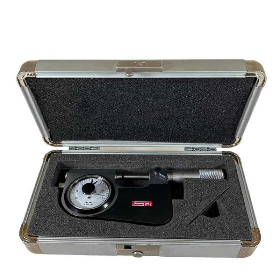 SPI 14-801-5 1" 0.0001" Graduation Mechanical Indicating Micrometer -