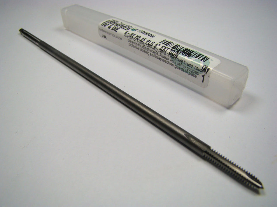 Greenfield Plug Spiral Point Tap #6-32 H3 2FL HSS Bright 6" OAL 18930
