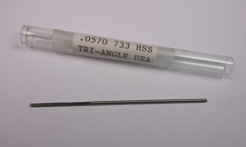 TRI-ANGLE Chucking Reamer .0570" 4FL HSS Straight 1/2" x 2-1/2" USA -1923E1252