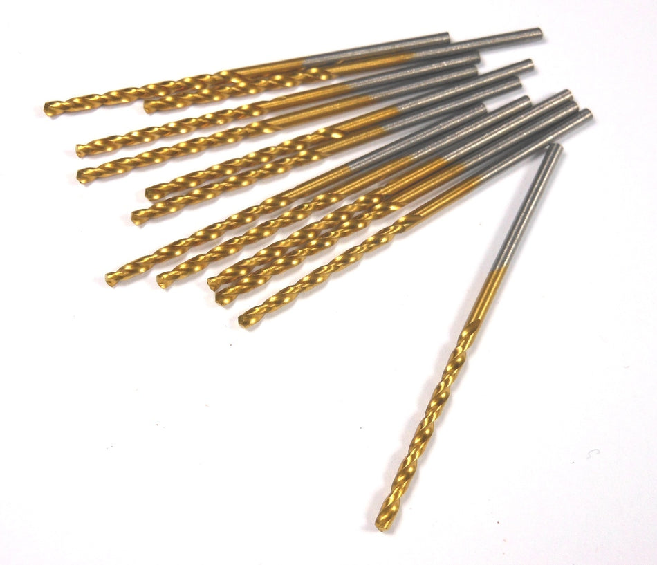 Jobber Length Drills #51 0.067" HSS TiN 135° 1" LOC x 2" OAL (12 Pcs)