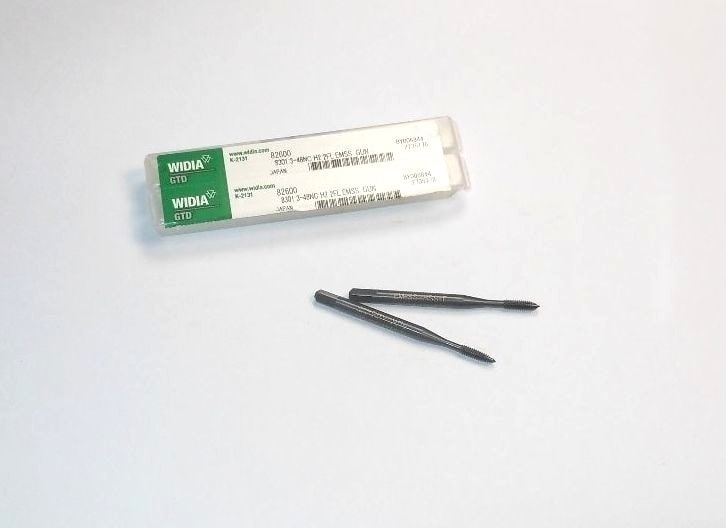 WIDIA Plug Spiral Point Taps 3-48 H2 2FL HSS-E Oxide UNC 82600 (2 Pcs)