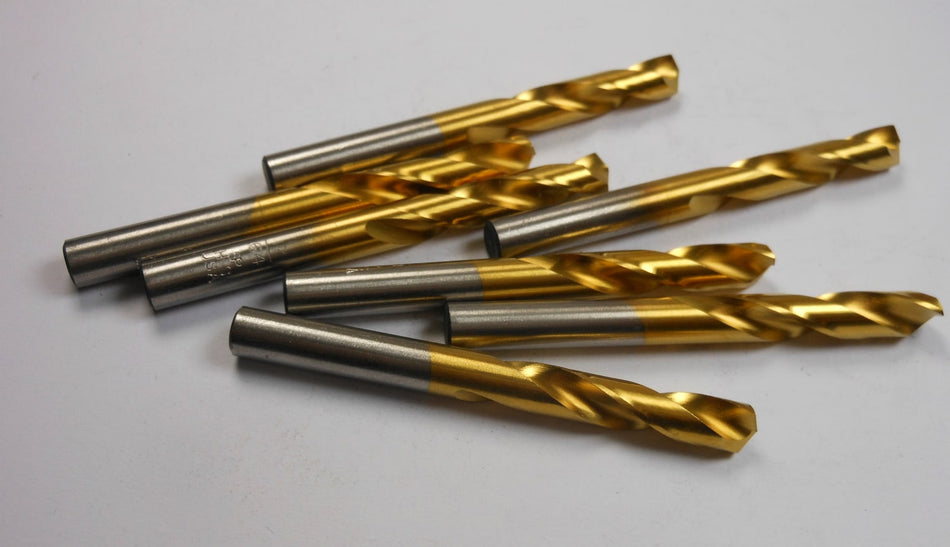 Jobber Length Drills 0.2677" HSS TiN 118° 69mm x 109mm OAL (7 Pcs)