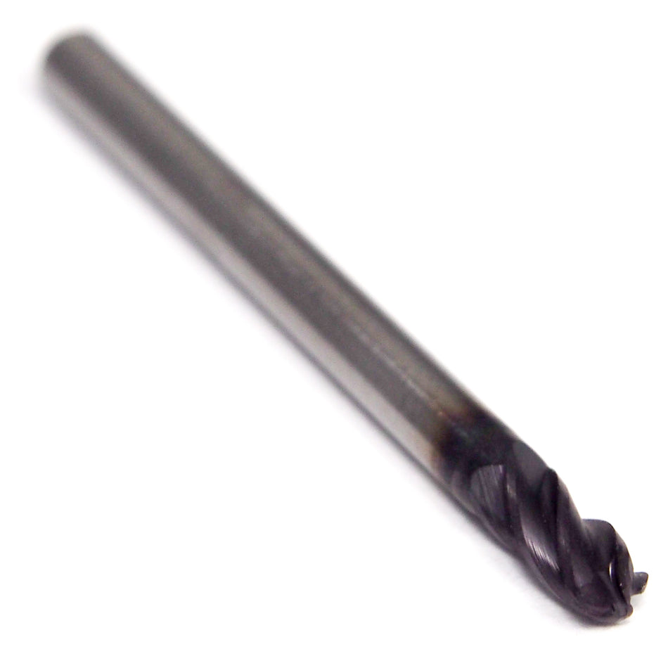 SUPERMILL Carbide Ball End Mill 1/8" 4FL AlTiN XPVB125SA