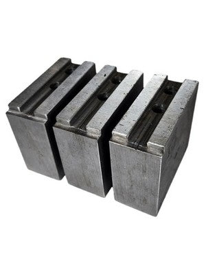 H&R Mfg 82-3.5 Serrated Soft Lathe Chuck Jaws 4" OAL 1-3/4" OAW Set of 3