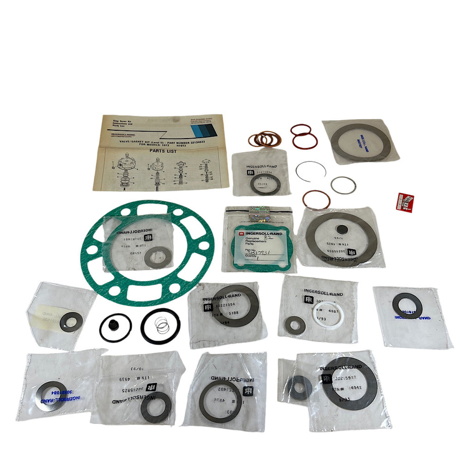 Ingersoll Rand 32134033 Type 30 Series Reciprocating Valve/Gasket Kit -