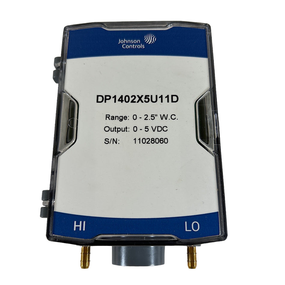 Johnson Controls DP1402X5U11D 0-2.5" WC Low Differential Pressure Transducer