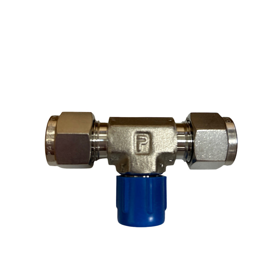 Parker 6MBT4N-316 1/4" x 3/8" Compression x MNPT 316 SS Male Branch Tee -