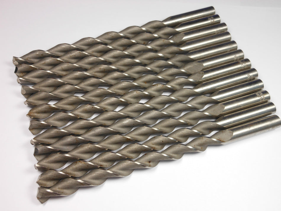 Taper Length Drills 27/64" 135° Split Point HSS Parabolic (12 Pcs)